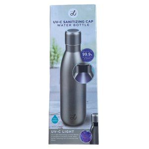 Vie Oli UVC Sanitizing Cap Water Bottle Silver - New in Box